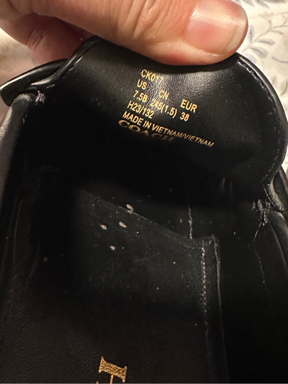 Coach Jolene Scultped "C" Tailored Moc Loafer Flats 7.5 - Picture 4 of 9